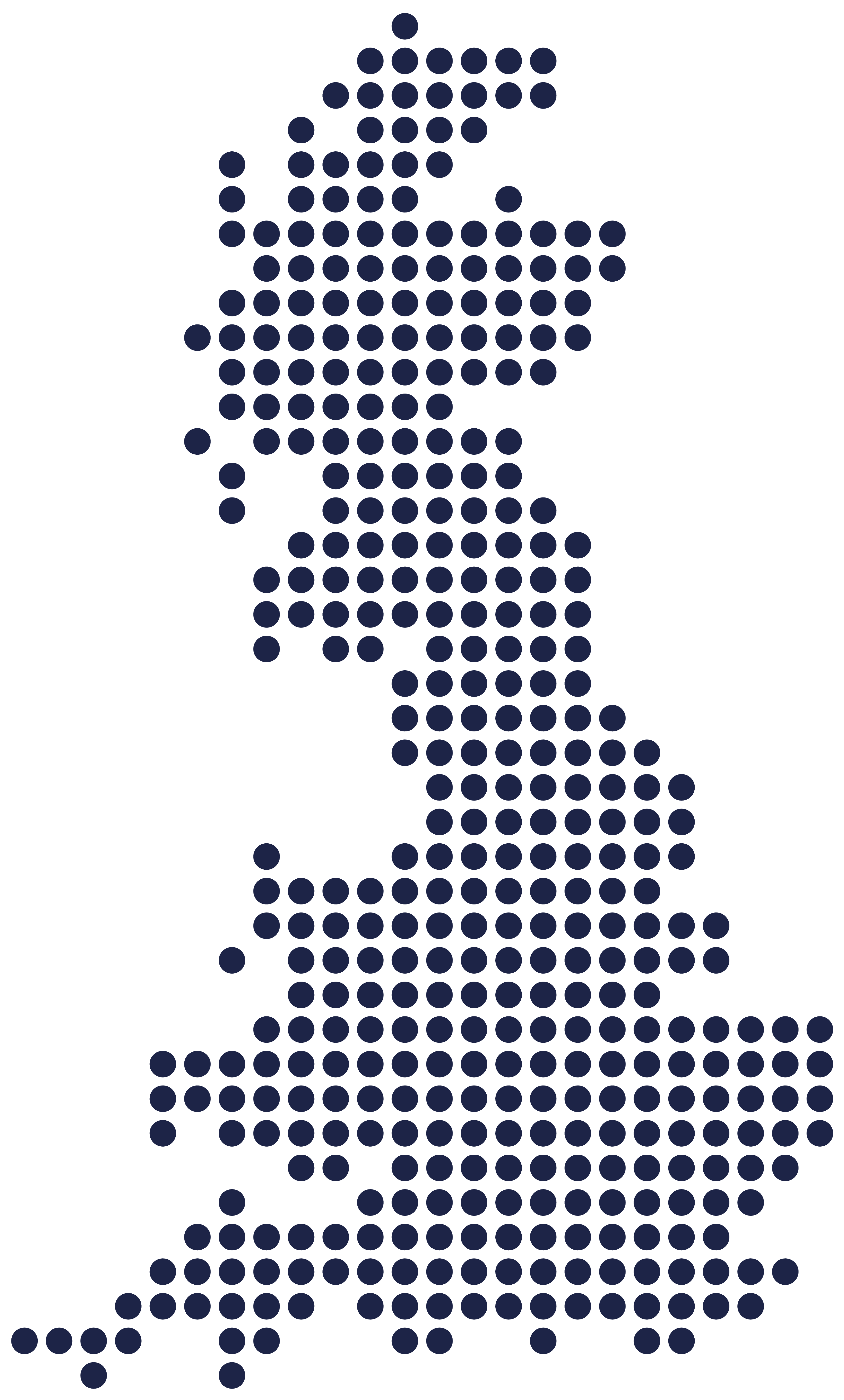 UK Map Deep Blue